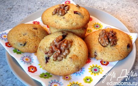 Рецепт Печенье с орехами и клюквой