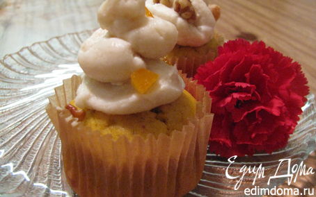 Рецепт Pumpkin Cupcakes With Cream Cheese