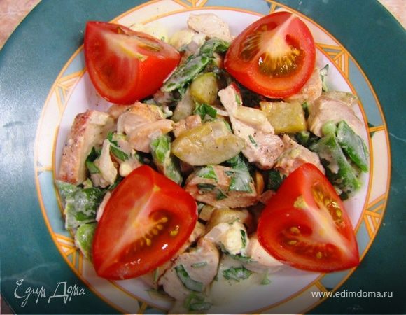 Теплый салат из утиной грудки и айвы (рецепт 2)