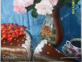 Торт "Наполеон" и печенье "Пальчики" из одного теста (+ украшение торта "Жар-птица" и рецепт желатиновой мастики)