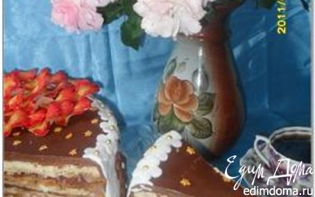 Рецепт Торт "Наполеон" и печенье "Пальчики" из одного теста (+ украшение торта "Жар-птица" и рецепт жел...