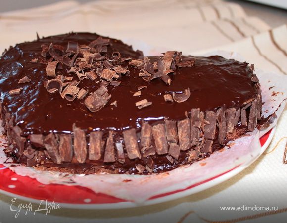 Шоколадно-бананово-творожный торт "Шикарный"