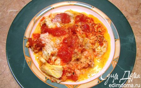 Рецепт Яичница с помидорами - великое сочетание продуктов