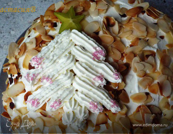 рецепт торта с персиками и сливочным сыром | Дзен