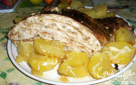 Рецепт Курица, фаршированная блинами от Ирины Браим