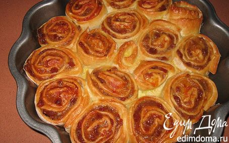 Рецепт Пирог "Розочки с яблоками и корицей" в хлебопечке