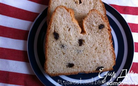 Рецепт Молочный хлеб с изюмом в хлебопечке