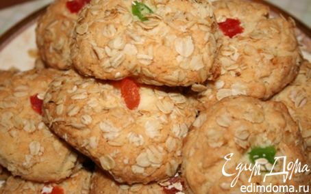 Рецепт Овсяное печенье с цукатами