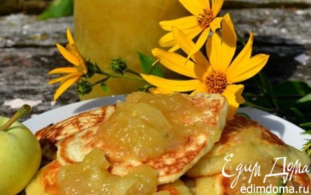 Рецепт Оладушки с яблочным вареньем