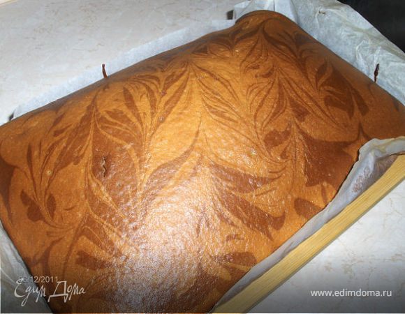 Пирог Зебра на кефире в духовке рецепт