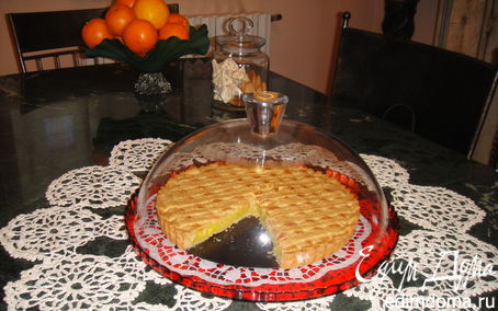Рецепт Нежный песочный тарт с лимонным кремом (Crostata con la crema limone)