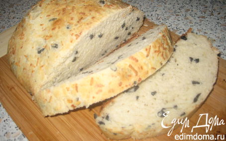 Рецепт Хлеб с маслинами, сыром и чесноком