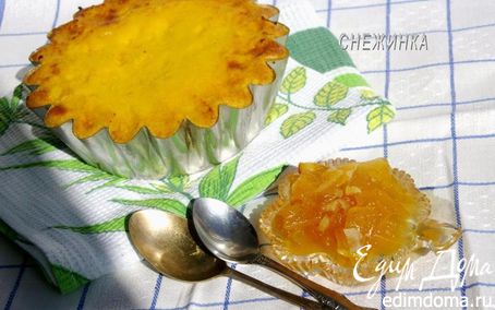 Рецепт Творожно-манная запеканка с апельсином