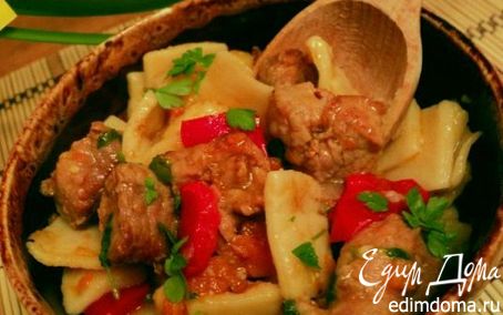 Рецепт Душенина с овощами и галушками