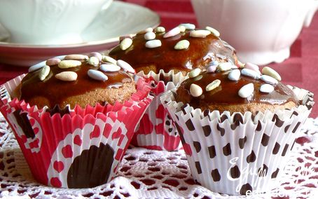 Рецепт Шоколадные кексы с брусникой