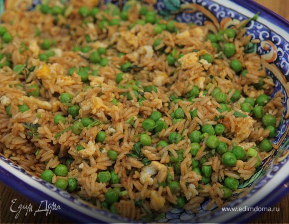 Рис с зеленым горошком – пошаговый рецепт приготовления с фото