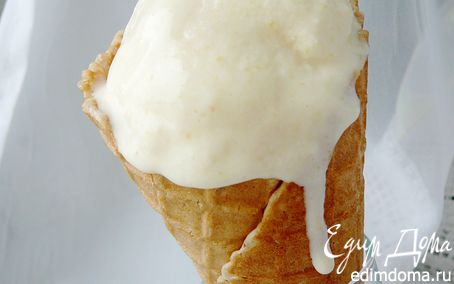 Рецепт Мороженое из консервированных персиков