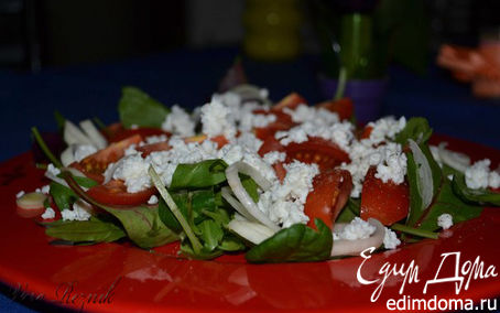 Рецепт Зеленый салат с помидорами черри и рикоттой