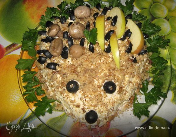Салат «Ежик», пошаговый рецепт на ккал, фото, ингредиенты - Simona
