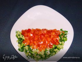 Сочный салат арбузные дольки