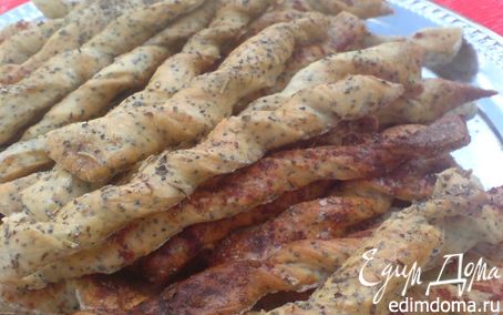 Рецепт Крекеры или хлебные палочки с тимьяном и маком