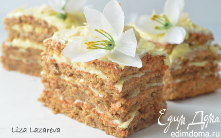 Рецепт Воздушное миндальное пирожное "Со вкусом ванили"