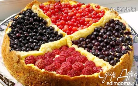 Рецепт Творожный пирог «Четыре ягоды»