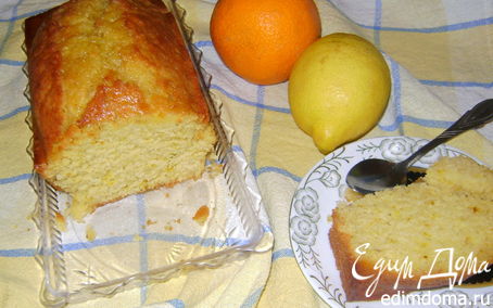 Рецепт Апельсиново-лимонный кекс с шафраном
