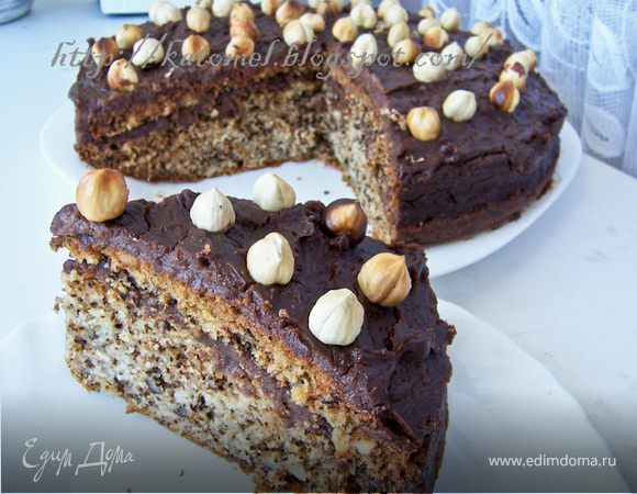 Ореховый пирог "Щелкунчик" с кофейно-шоколадным кремом