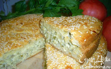 Рецепт Балканский сырный пирог с баклажанами