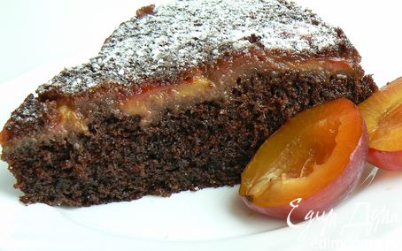 Рецепт шоколадный пирог со сливой