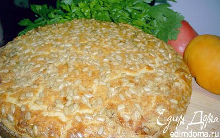 Рецепт Сырно-луковый пирог с баклажанами
