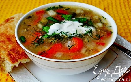 Рецепт Суп куриный с рисом и сезонными овощами