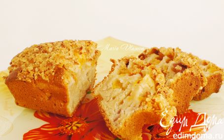 Рецепт Персиковый хлеб со штройзелем из овсяных хлопьев
