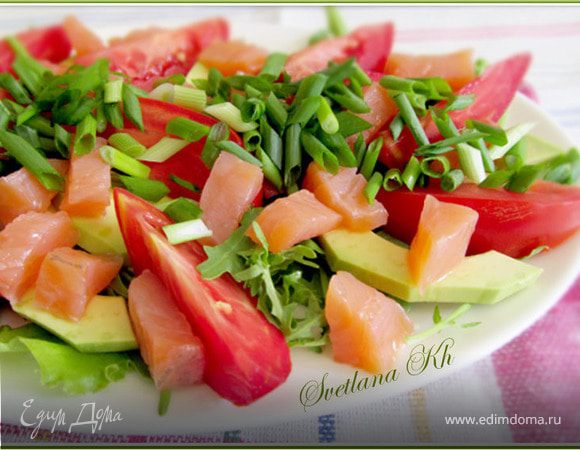 Салат с красной рыбой и авокадо рецепт с фото, как приготовить салат с красной рыбой и авокадо