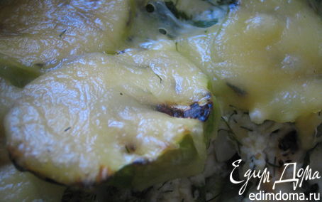 Рецепт Кабачки с брокколи, творогом и сыром