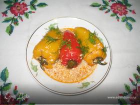 Перец, фаршированный гречкой и овощами