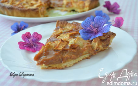 Рецепт Яблочный тарт "Ириска" от Д. Оливера (Toffee apple tart)
