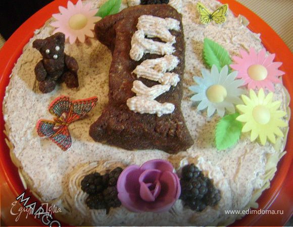 Торт на 1 годик - пошаговый рецепт с фото