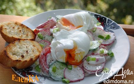 Рецепт Летний салат с яйцом-пашот
