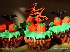 Шоколадные капкейки с тематикой Halloween