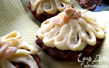 Рецепт Шоколадно-ореховые капкейки с классической шапочкой