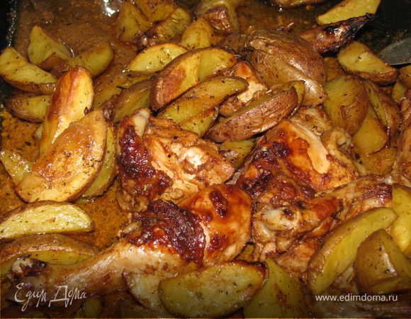 Курица с картошкой и овощами в духовке - пошаговый рецепт с фото на бородино-молодежка.рф