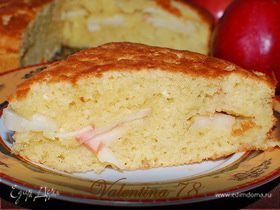 Творожный пирог с яблочной прослойкой