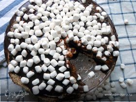 Блинный пирог с шоколадом и маршмеллоу
