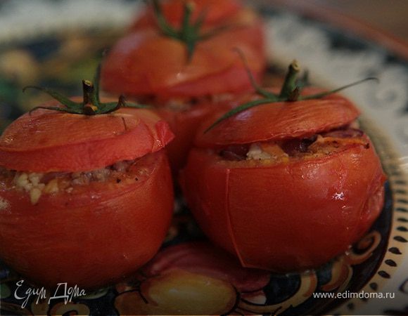 Фаршированные помидоры с мясным салатом - 3 пошаговых фото в рецепте