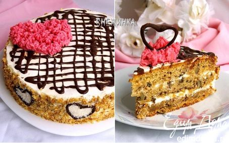 Рецепт Ароматный медовый торт на пиве «СЧАСТЬЕ»