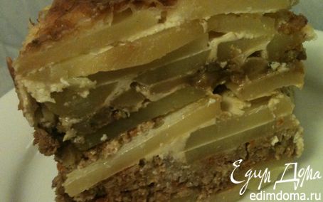 Рецепт Запеканка картофельная с фаршем и грибами