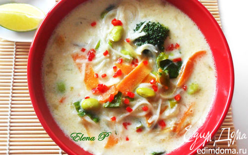 Рецепт Тайский суп с зеленым карри