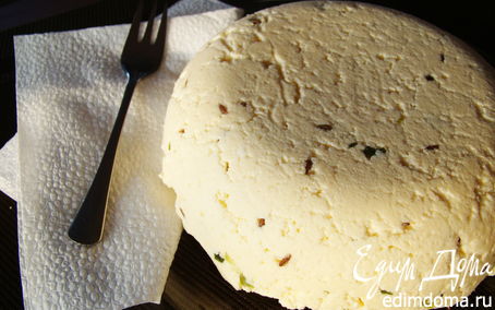 Рецепт Домашний яичный сыр с зеленью